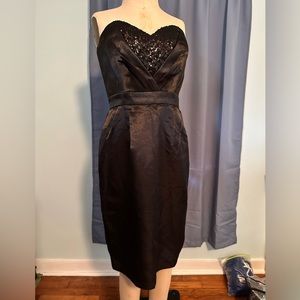 Black strapless dress